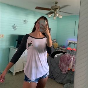 california half sleeve baseball tee